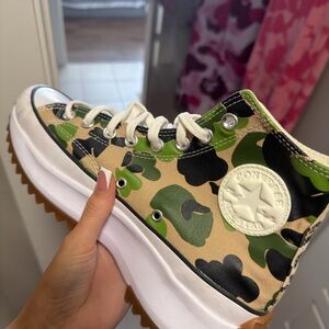 Converse High-Top Sneakers in Camo Print